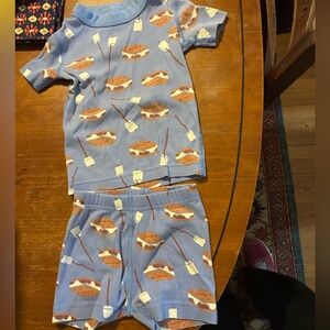 Hanna Andersson Blue S'mores Kids Pajamas 3T